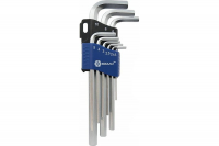 Набор ключей угл. шестигран. 9 шт (1,5-6,8,10 мм) Cr-V Кобальт